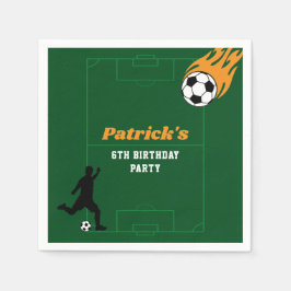 Födelsedagsfest för barnfotboll pappersservett