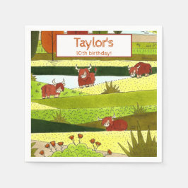 Födelsedagsfest för barnhöglandsköksodling pappersservett