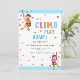 Födelsedagsfest för barnklättring inbjudningar