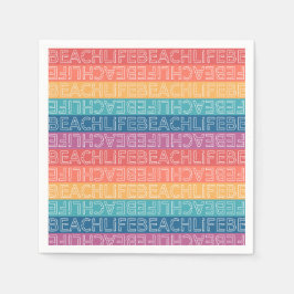 Födelsedagsfest för Beach Life Pappersservett