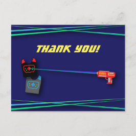 Födelsedagsfest för blå laserMärkre Vykort