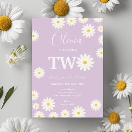 Födelsedagsfest för Blommigt av Lila Daisy i Retro Inbjudningar
