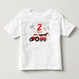 Födelsedagsfest för boskap och Röda Lastbil T Shirt