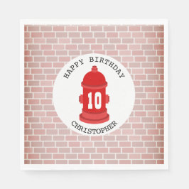 Födelsedagsfest för brandsläckare + brandsläckare  pappersservett