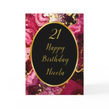 Födelsedagsfest för Bright Red and Guld Marble Aga