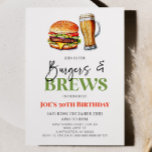 Födelsedagsfest för burgare och bryggglas inbjudningar<br><div class="desc">Det här är en Burgers och Brews Beer Glass Födelsedagsfest inbjudan!</div>