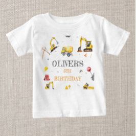 Födelsedagsfest för byggnadsteman Boy T Shirt