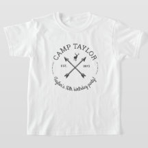 Födelsedagsfest för Camp Namn Logotyp Anpassningsb