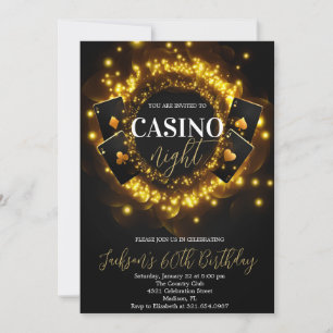 Födelsedagsfest för Casino Nattfödelsedagspoker Inbjudningar