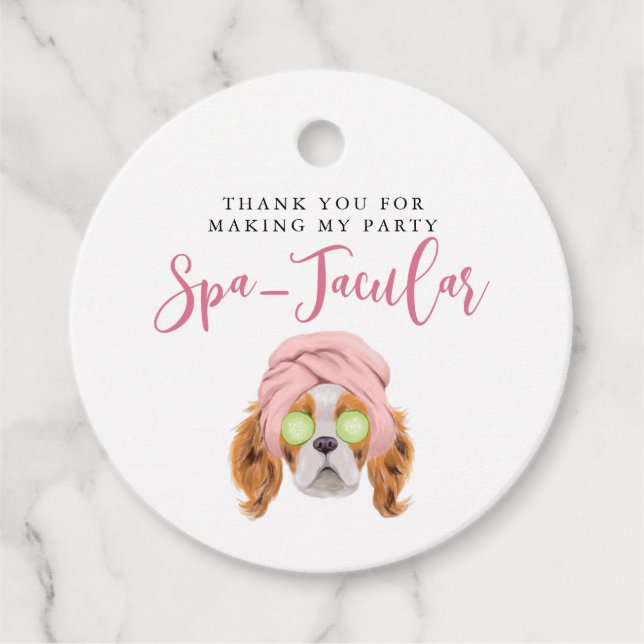 Födelsedagsfest för Cute Spa-tema Gåvor Etiketter (Framsida)
