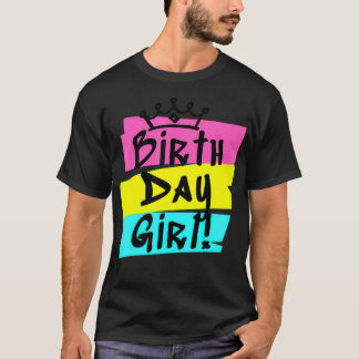 Födelsedagsfest för daglig flicka för flickor och t shirt