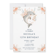 Födelsedagsfest för Dolphin-Blommigt