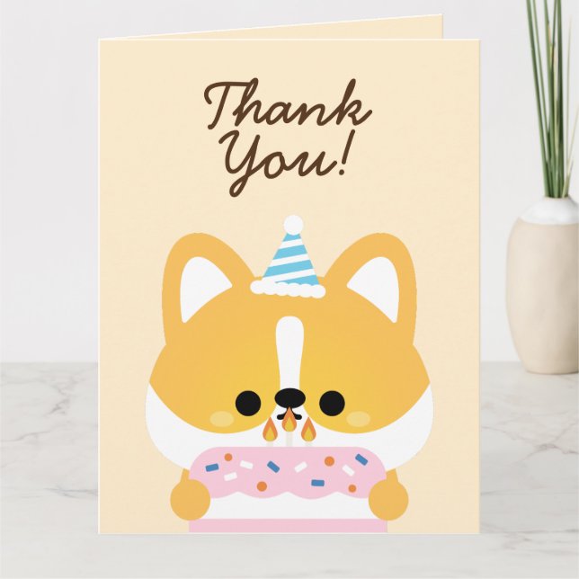 Födelsedagsfest för enkel Roligt för ljus Tack Kort (Framsida)