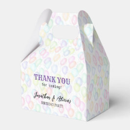 Födelsedagsfest för färgämnen för ballongen presentaskar