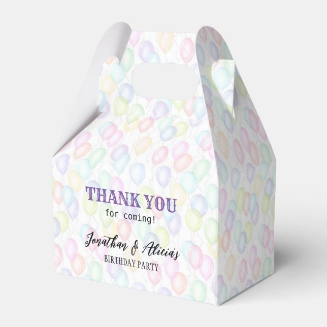 Födelsedagsfest för färgämnen för ballongen presentaskar (Framsidan Sidan)