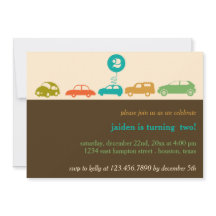 Födelsedagsfest för färgbilar