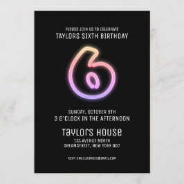 Födelsedagsfest för färglöst nysignering av Trendi Inbjudningar