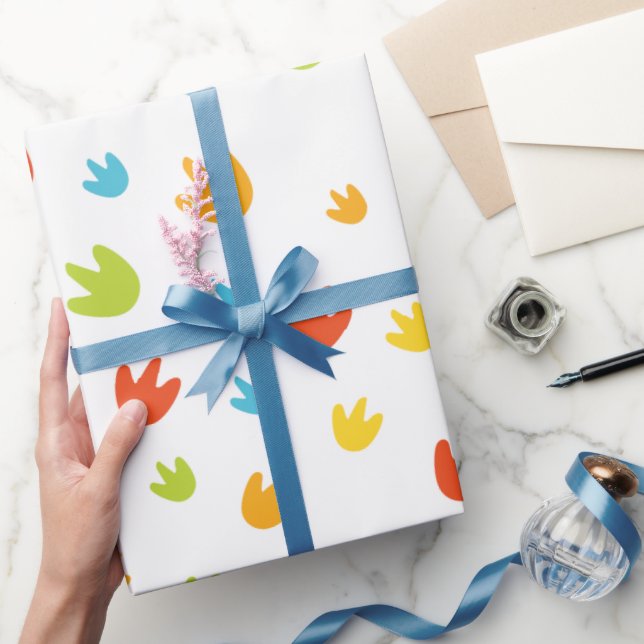 Födelsedagsfest för färgstarka fingeravtryck presentpapper (Gifting)