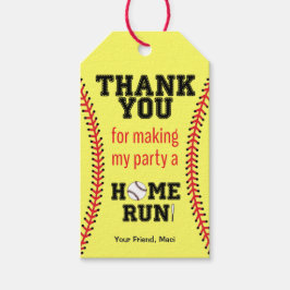 Födelsedagsfest för flicksoftball presentetikett