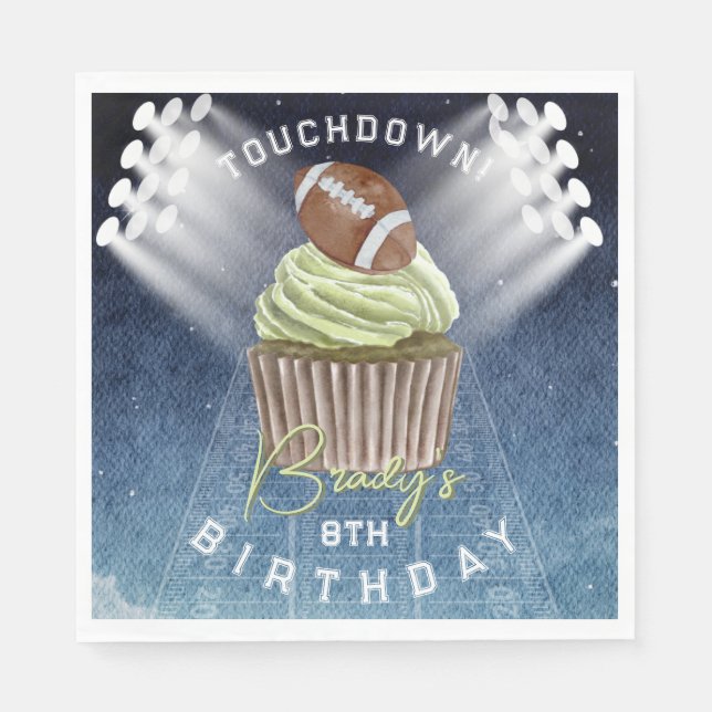 Födelsedagsfest för fotboll pappersservett (Framsidan)