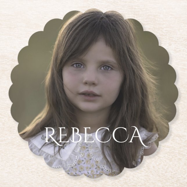 födelsedagsfest för fototjej i personlig underlägg papper (Framsida)