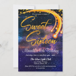 Födelsedagsfest för galaktiskt glödljus, Sweet six Inbjudningar