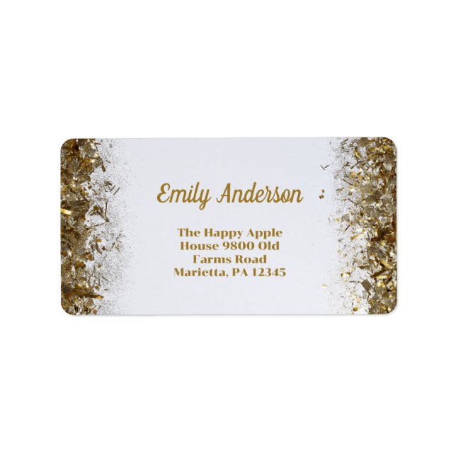 Födelsedagsfest för gemensam Dubbla för vuxen | Wh Adressetikett (Framsidan)