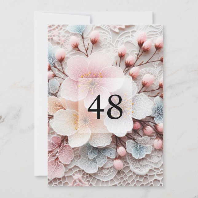 födelsedagsfest för grön blommigt, elegant för grö inbjudningar (Framsida)