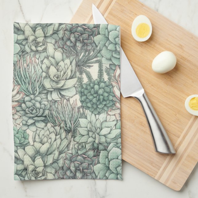 Födelsedagsfest för Grönt av självsådda växter Kökshandduk (Vikt i Fjärdedel)