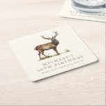 Födelsedagsfest för Hjort Hunting Stag-Vuxen för e Underlägg Papper Kvadrat<br><div class="desc">Elegant Hjort Stag Hunting Rustic Sophisticated Land Vuxen Födelsedagsfest Papper Underlägg</div>
