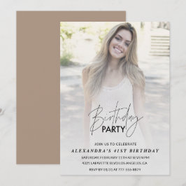 Födelsedagsfest för inbjudan till foto 41:a födels