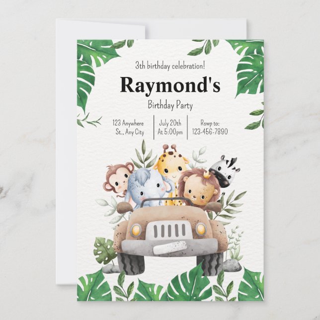 Födelsedagsfest för inbjudan till personligens bar (Framsida)