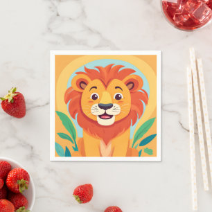 Födelsedagsfest för jakt på Vild av Ansikte safari Pappersservett