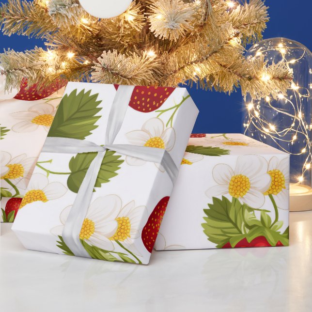 Födelsedagsfest för jordgubbsflicka | Berry First Presentpapper (Helgdagar)