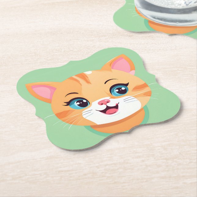 Födelsedagsfest för kattkattkattkattkattkattkattka underlägg papper (Vinklad)