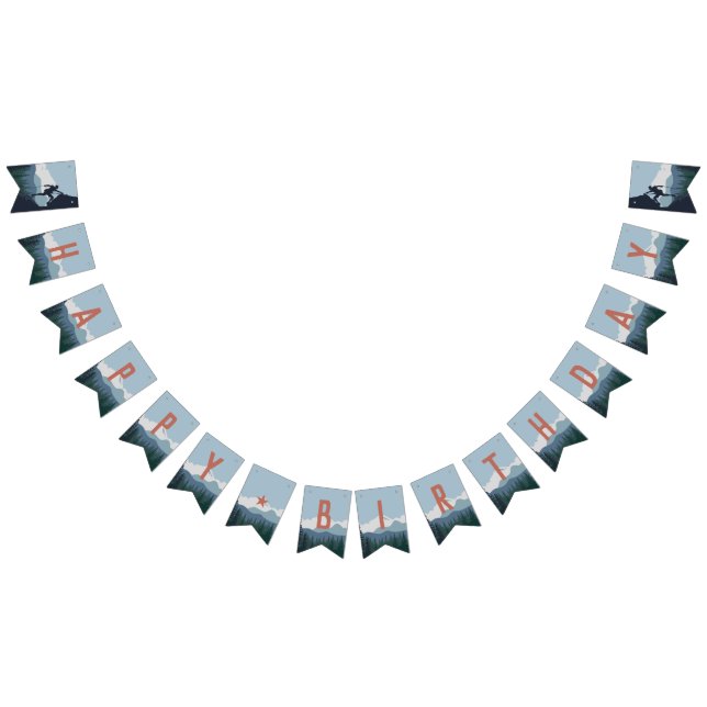 Födelsedagsfest för klimattema för anpassningsbar  vimplar (Alla)