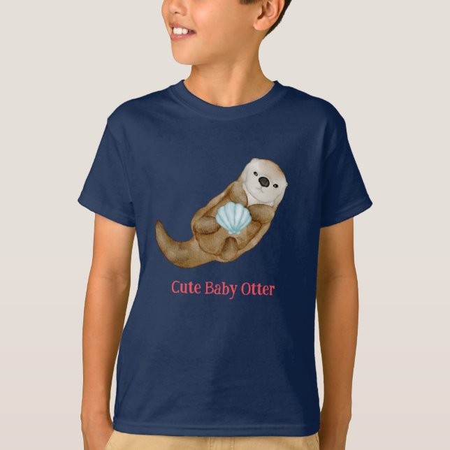Födelsedagsfest för kute och regnbåge, Otter Scall T Shirt (Framsida)