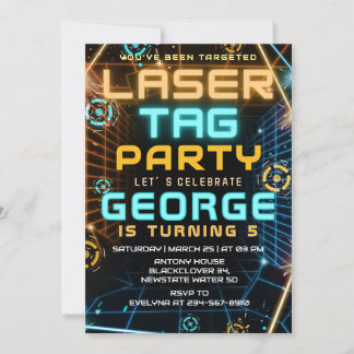 Födelsedagsfest för LaserMärkre-spel Inbjudningar