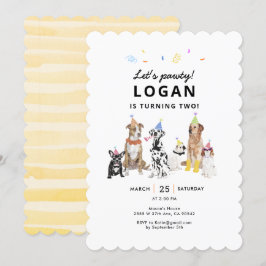 Födelsedagsfest för Låt oss av Hund för låg hund Inbjudningar