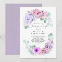 Födelsedagsfest för lätt Lila och Rosa Flowers