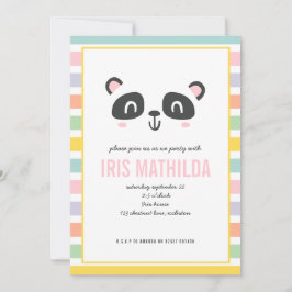 Födelsedagsfest för ljusfärglös panda-multifärgad