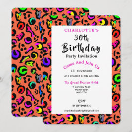 Födelsedagsfest för ljusfärgstark Roligt Inbjudningar