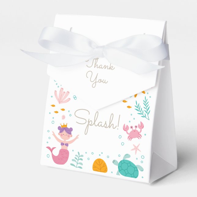 Födelsedagsfest för magisk Sjöjungfru - Gift och f Presentaskar (Framsidan Sidan)