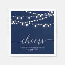 Födelsedagsfest för marin och Silver Elegant Ljus