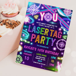 Födelsedagsfest för Märkre av lågglödlaser Inbjudningar