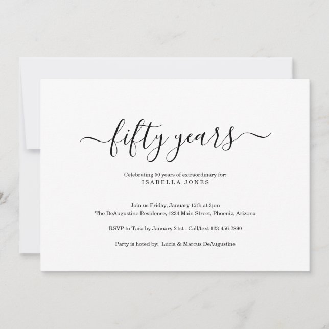 Födelsedagsfest för milstolpe-Vuxen Inbjudningar (Framsida)