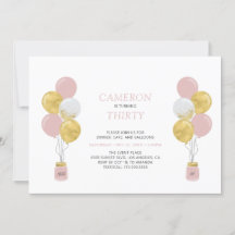 Födelsedagsfest för Modern Vuxen i guld och Rosa