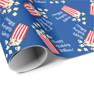 Födelsedagsfest för Movie Theater Popcorn Presentpapper