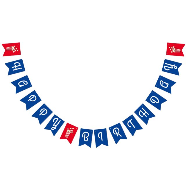 Födelsedagsfest för Movie Theater Popcorn Vimplar (Alla)