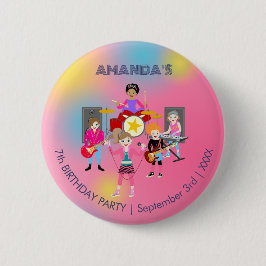 Födelsedagsfest för musikflickor i Retro Knapp